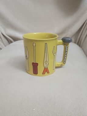 Menards Coffee Mug 3D Tools Graphics Yellow L 15 Oz